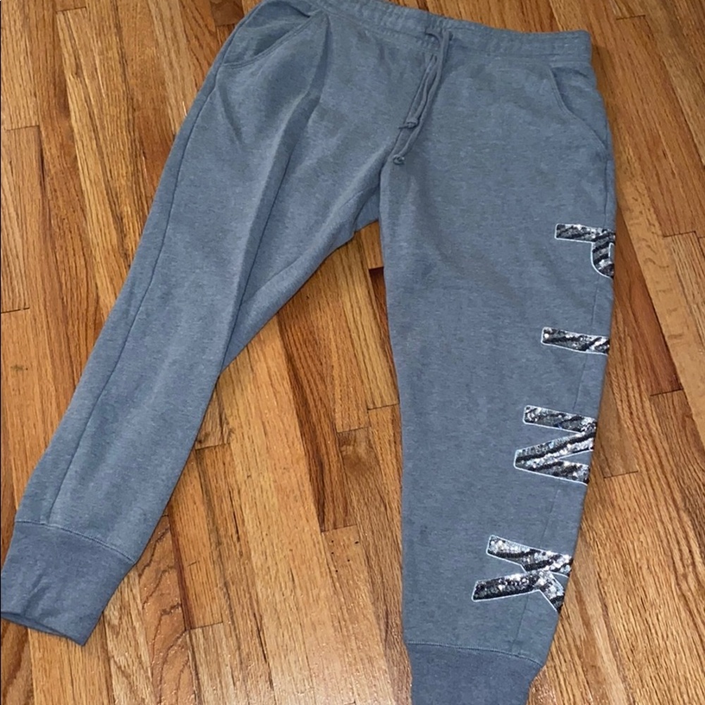 Pink sweat pants